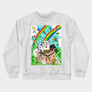 Bag of Pets at the end of the Rainbow Crewneck Sweatshirt